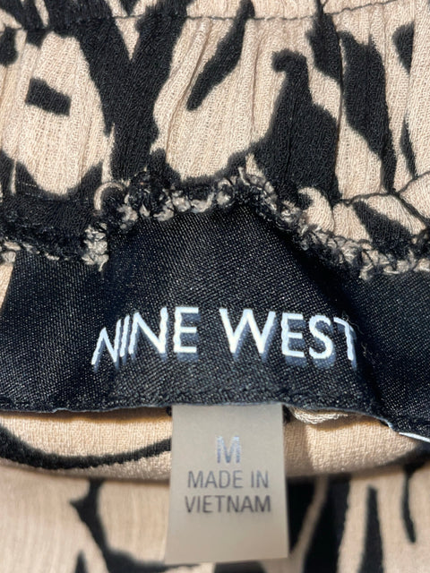 Pantalón Nine West Estampado Negro- Talla M