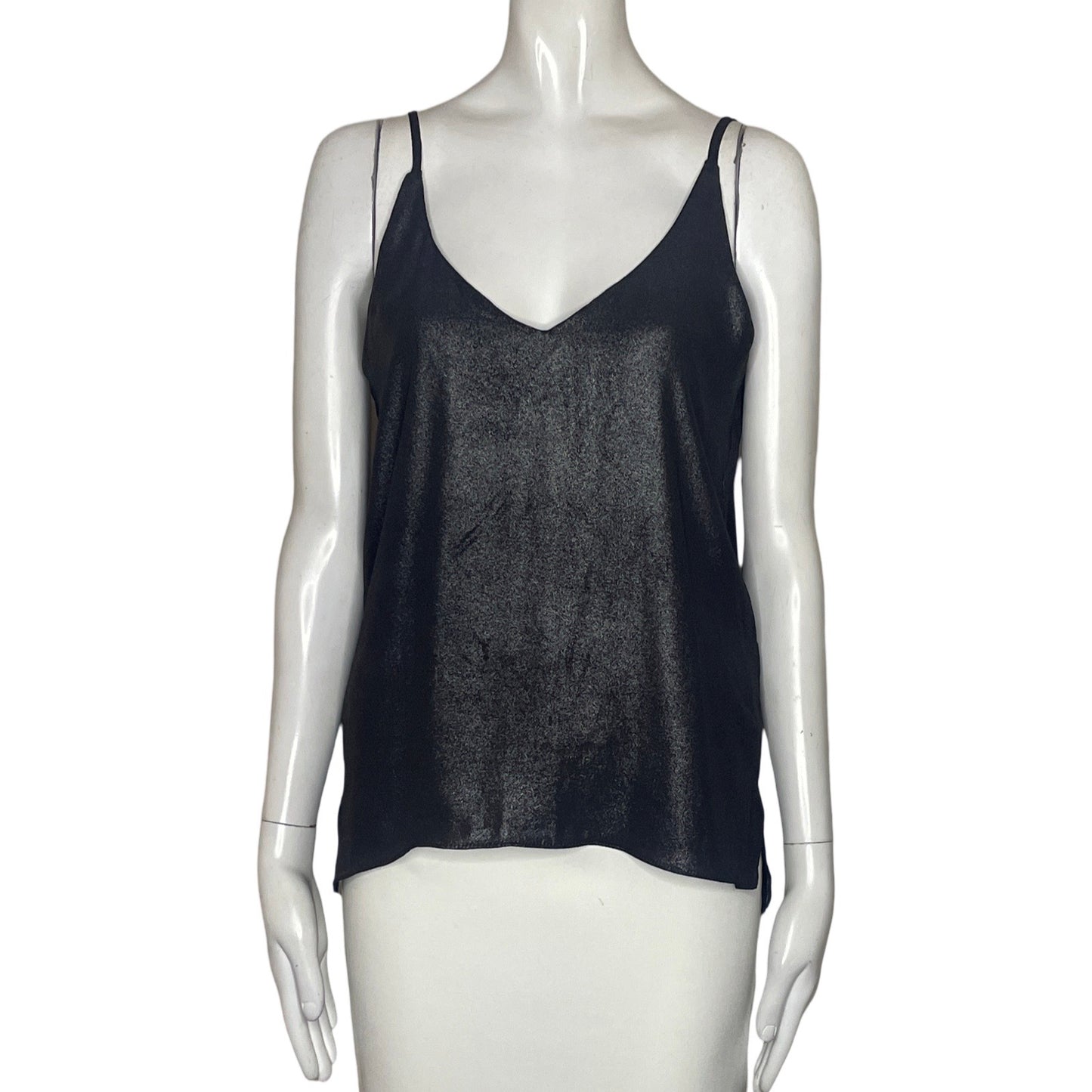 Blusa Zara Tiras Negro-Talla XS