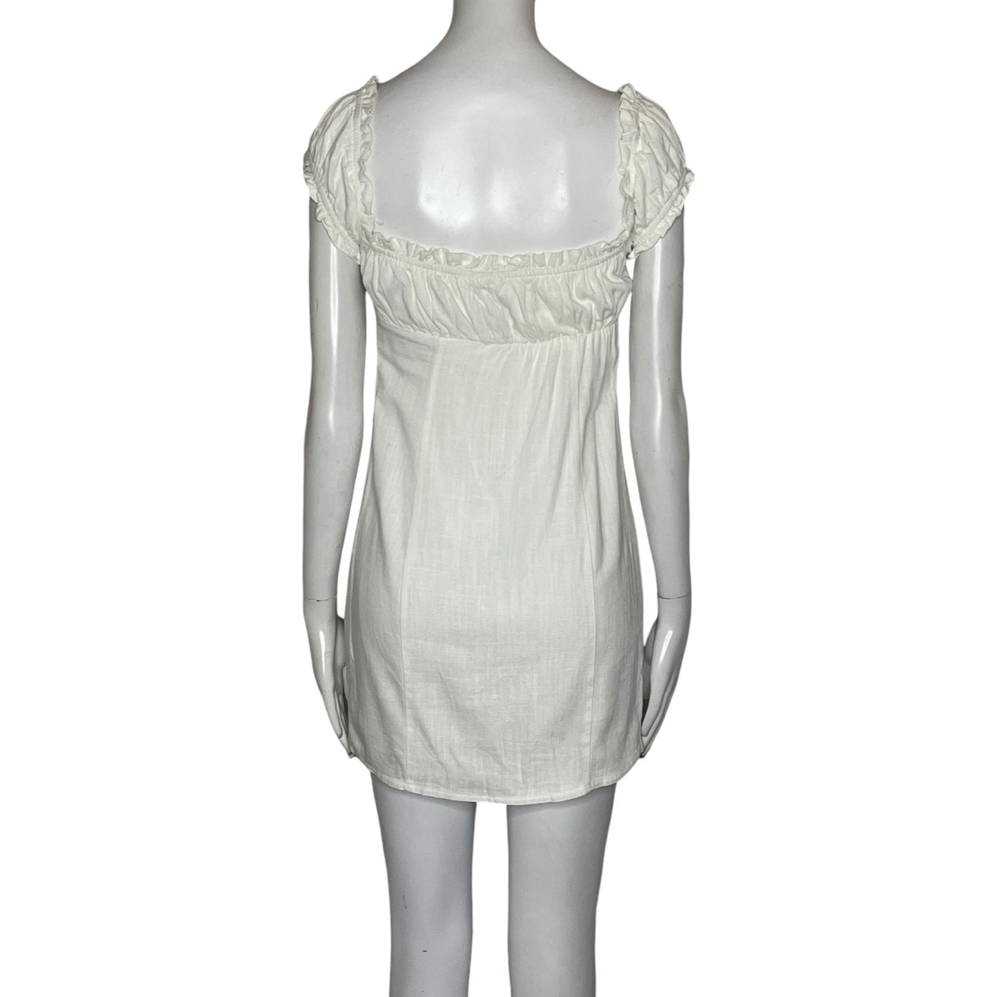 Vestido Polly Mangas Elastico Blanco-Talla 8