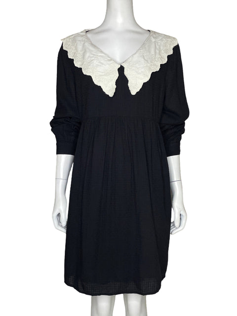 Vestido Zara Cuello Encaje Negro - Talla XXL