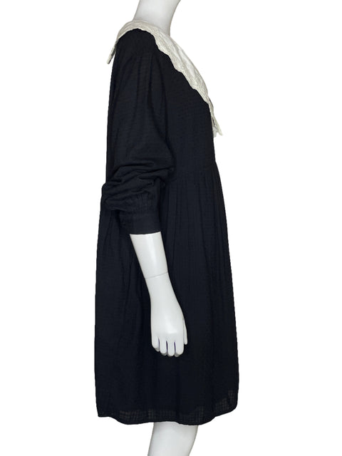 Vestido Zara Cuello Encaje Negro - Talla XXL