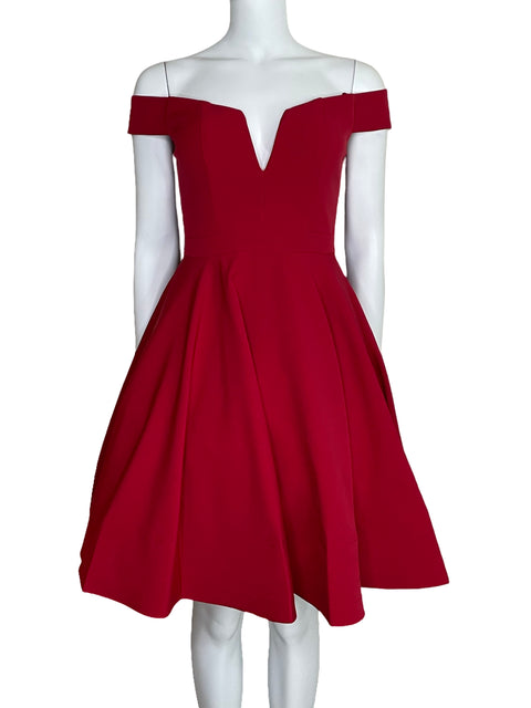 Vestido Aqua Dresses Fit And Flare Rojo-Talla 2