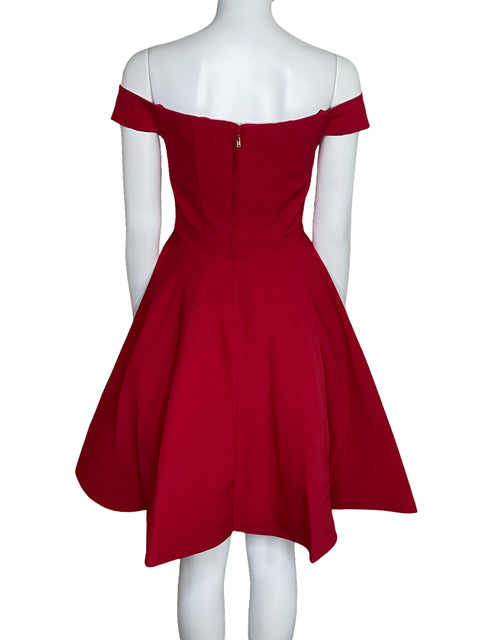 Vestido Aqua Dresses Fit And Flare Rojo-Talla 2