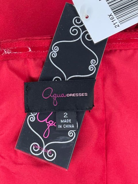 Vestido Aqua Dresses Fit And Flare Rojo-Talla 2