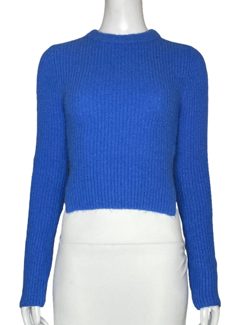 Sweater Zara Acanalado Azul - Talla S