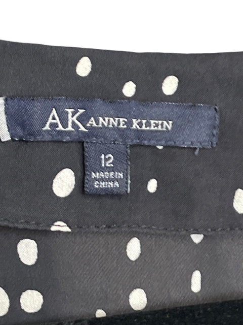 Blusa Anne Klein Lunares Negro-Talla 12