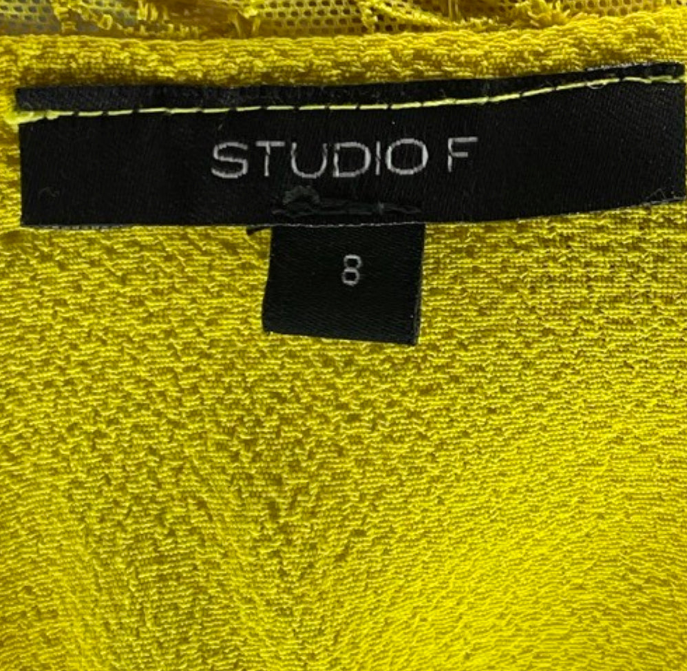 Romper Studio F Tiras Amarillo - Talla 8