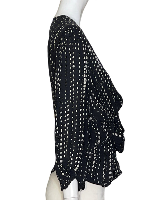Blusa Anne Klein Lunares Negro-Talla 12