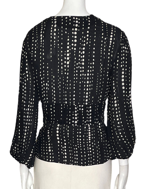 Blusa Anne Klein Lunares Negro-Talla 12