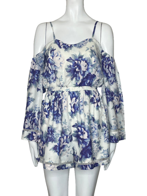 Romper Elliatt Estampado Floral Blanco-Talla XS