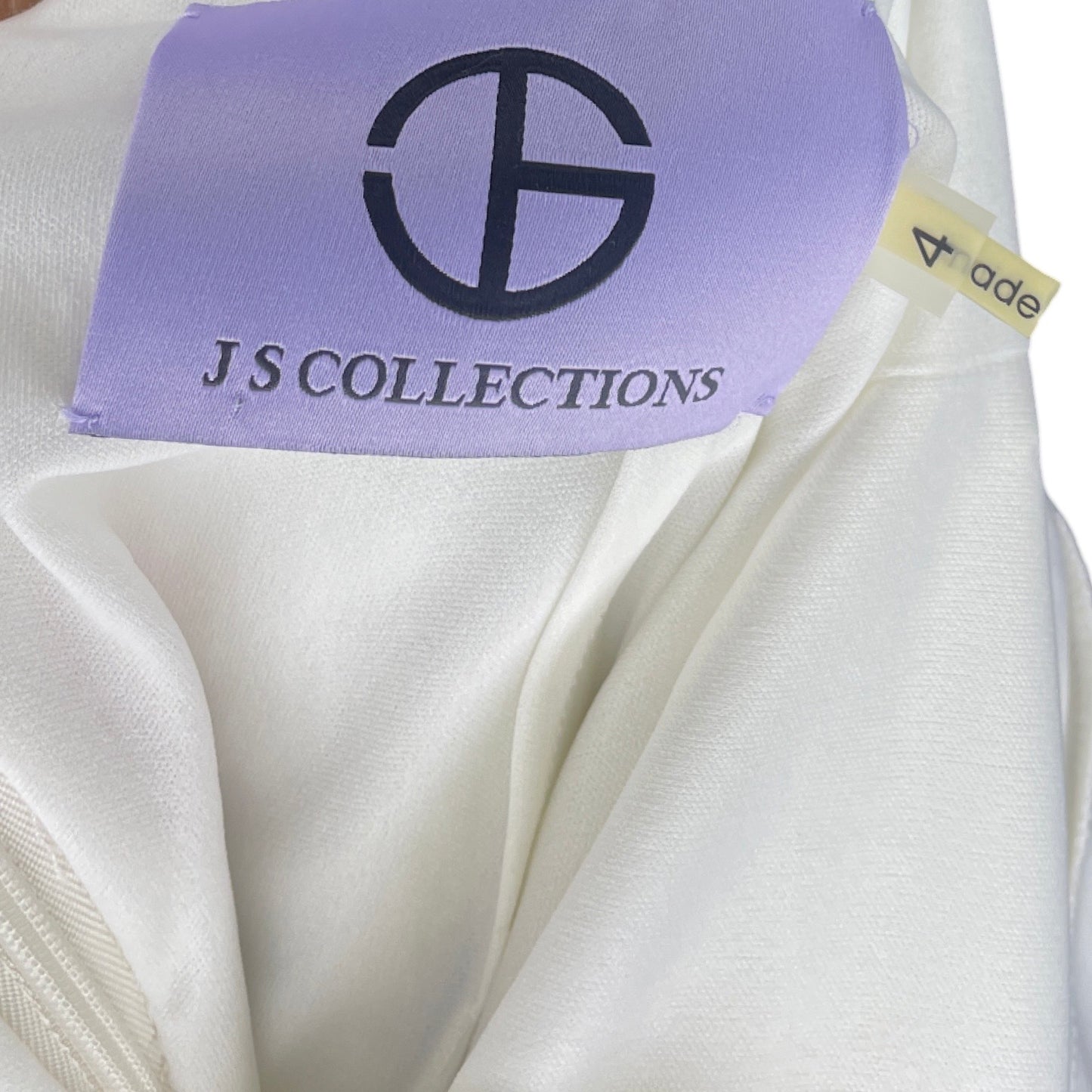 Vestido JS Collections Lentejuelas 
Tiras Blanco-Talla 4