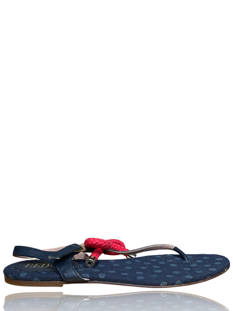Calzado Red Valentino Flip Flops Azul-Talla 37