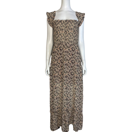 Vestido Ela Floral Maxi Beige - Talla 10