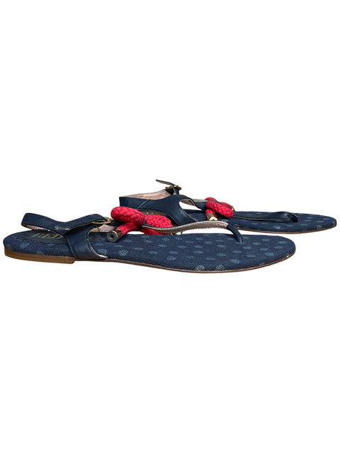 Calzado Red Valentino Flip Flops Azul-Talla 37