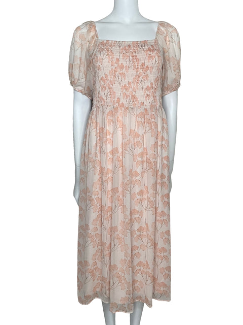 Vestido Tommy Hilfiger Midi Floral Rosado-Talla 6