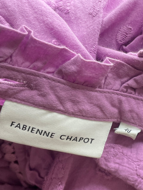Blusa Fabienne Chapot Manga Larga Floral Morado-Talla 40
