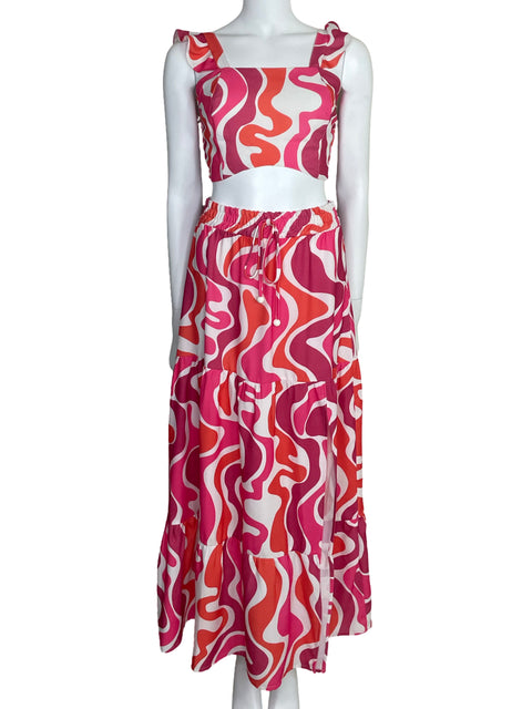 Set Egoiste Top+Falda Rojo-Talla P