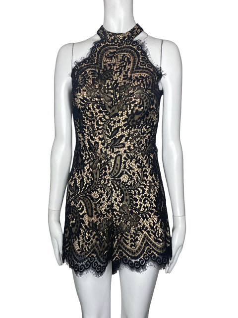 Romper Luxxel Halter Encaje Negro-Talla S
