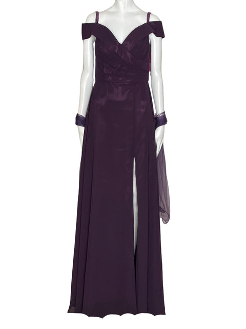 Vestido Coya collection OffShoulder Morado-Talla 6