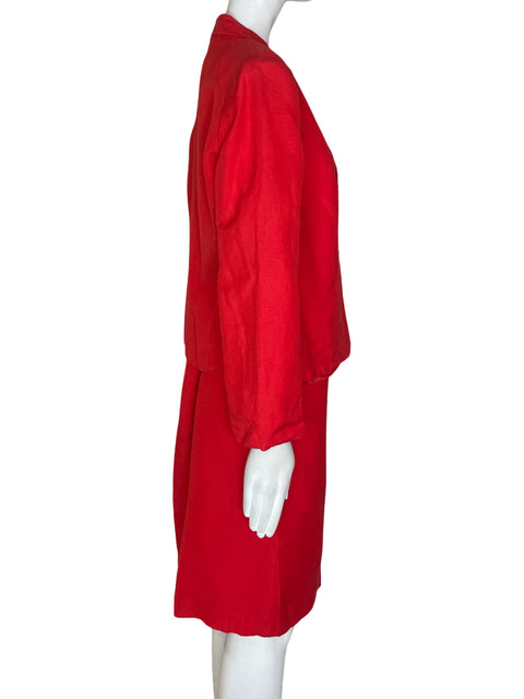 Set Blazer Calvin Klein Casual Botones Rojo- Talla 12