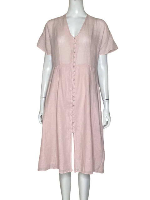 Vestido Privacy Please Botones Rosado- Talla L