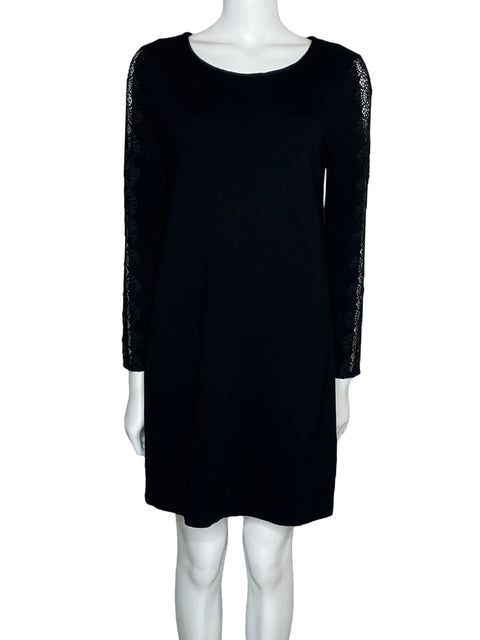 Vestido Tahari Mini Encaje Negro-Talla S