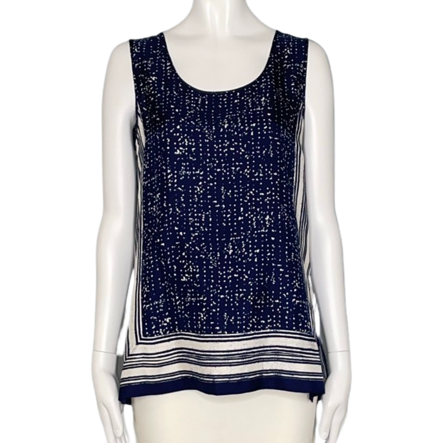 Blusa Vince Estampado Azul - Talla XS