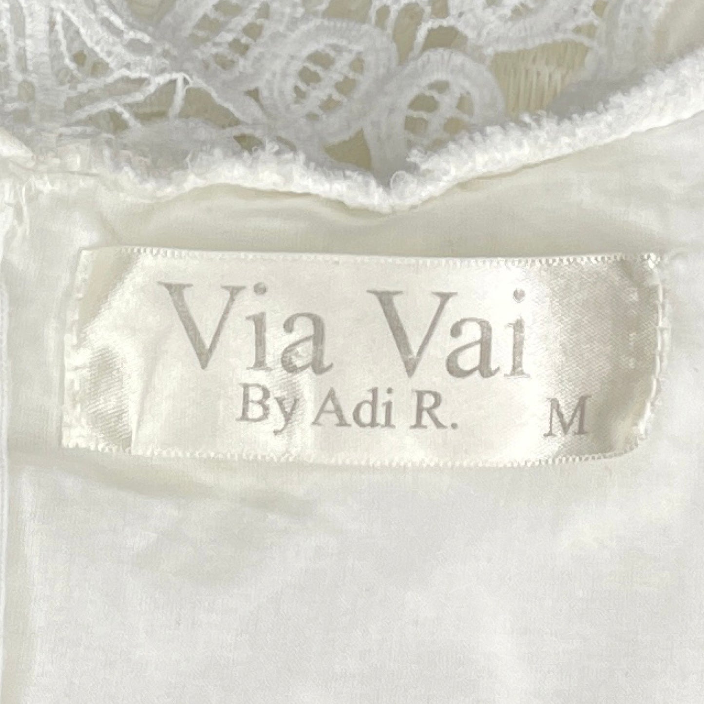 Vestido Via Vai Encaje Bordado Blanco-Talla M