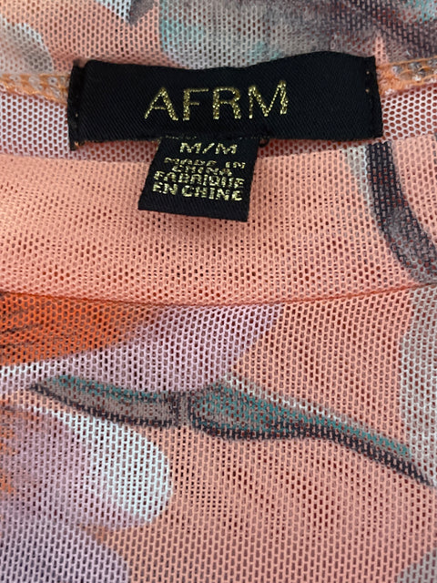 Vestido AFRM Estampado Rosado- Talla M