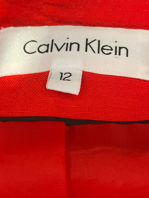 Set Blazer Calvin Klein Casual Botones Rojo- Talla 12