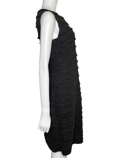 Vestido Calvin Klein Midi Vuelos Gris-Talla U