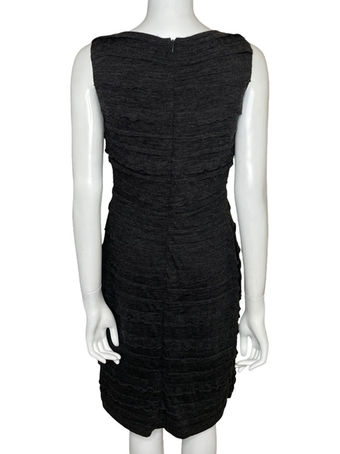 Vestido Calvin Klein Midi Vuelos Gris-Talla U