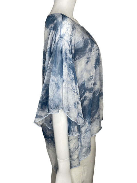 Blusa Patrizia Luca Fluida Azul-Talla XS