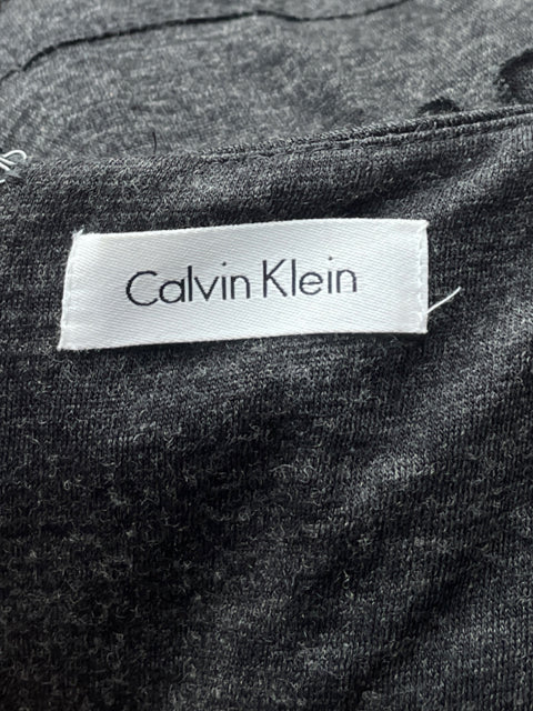 Vestido Calvin Klein Midi Vuelos Gris-Talla U