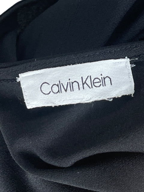 Blusa Calvin Klein Botones Sin Mangas Negro-Talla S