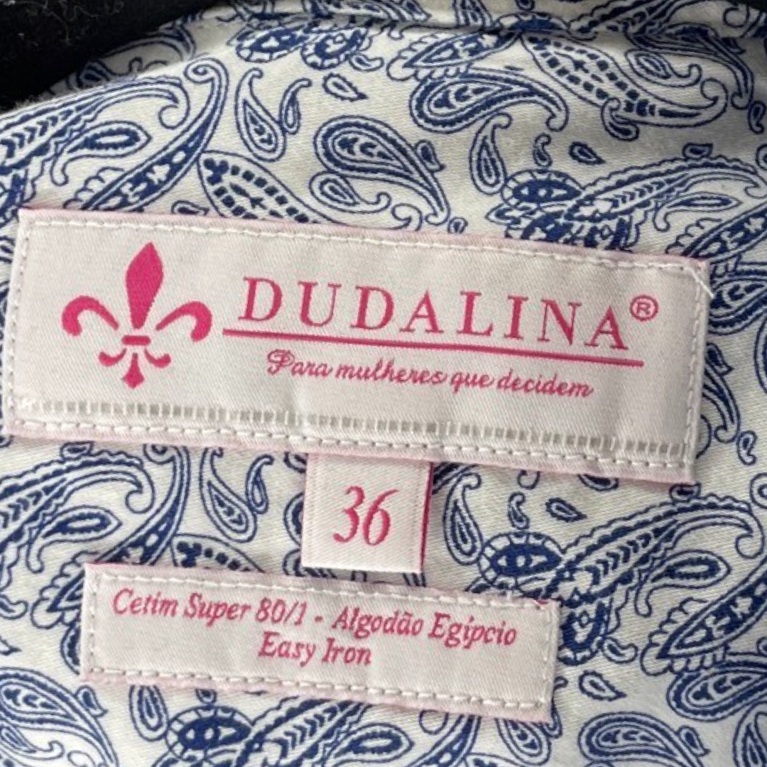 Camisa Dudalina Estampáda  Botones Dorados
Blanco-Talla 36