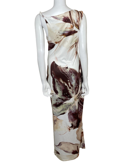 Vestido Tesoro TPS Sin Mangas Maxi Print Blanco-Talla S