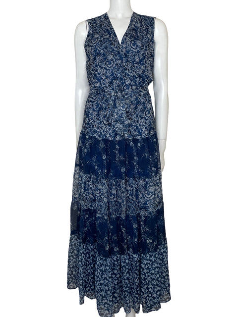 Vestido Ralph Lauren Maxi Print Azul-Talla 8