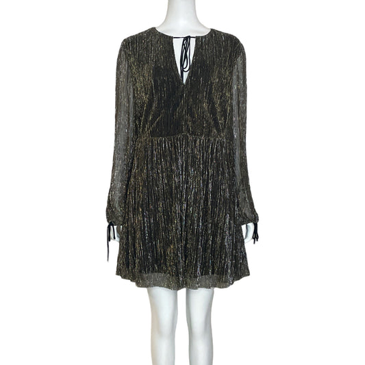 Vestido J.O.A Los Angeles Metalizado Dorado-Talla L