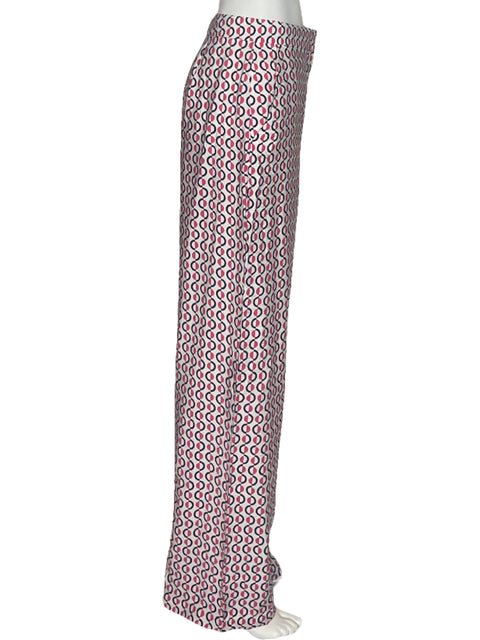 Pantalón Zara Estampado Rojo-Talla M