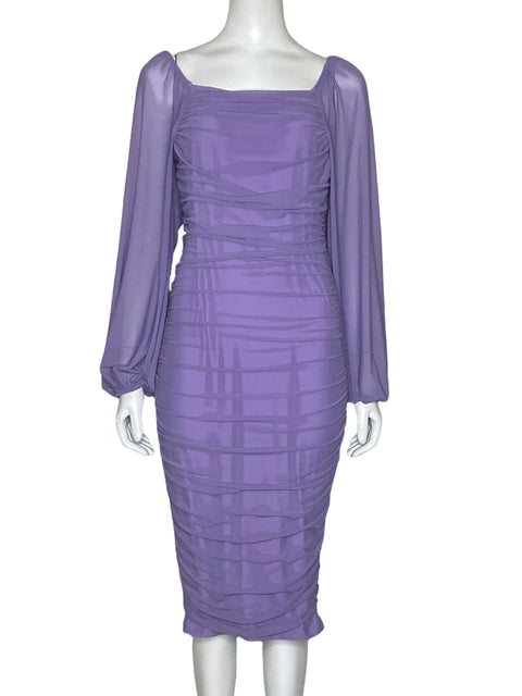Vestido Zesica Mesh Morado-Talla M