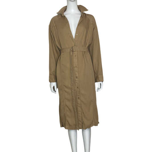 Vestido Weekday Camisero Beige-Talla XS