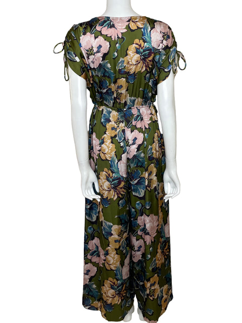 Mono Zara Floral Cut Out Verde-Talla M