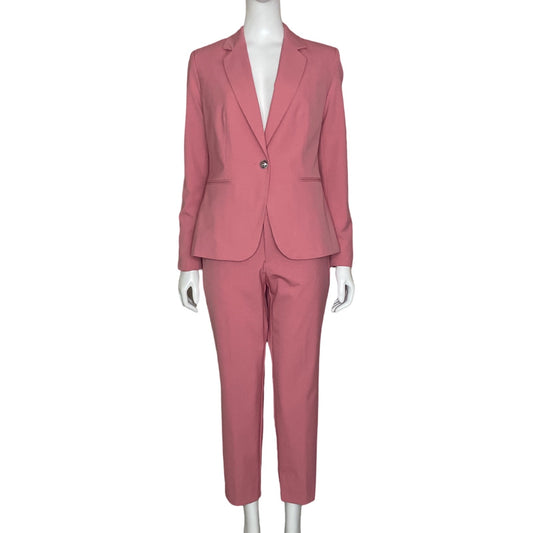 Set Zara basic Blazer+Pantalon Rosado-Talla 6