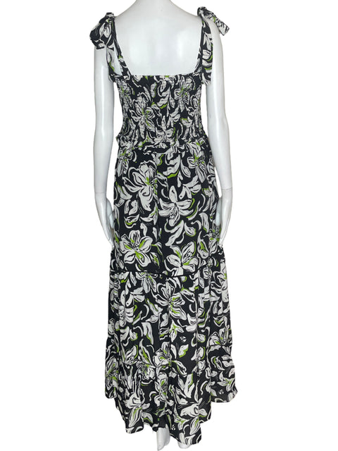 Vestido Lost-Wander Sin Mangas Estampado Negro- Talla M