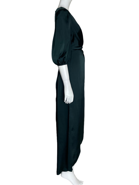 Vestido Express Cuello V Verde-Talla S