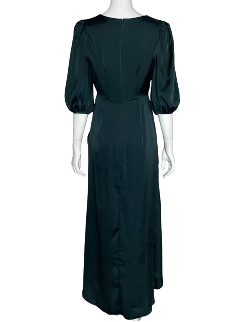 Vestido Express Cuello V Verde-Talla S