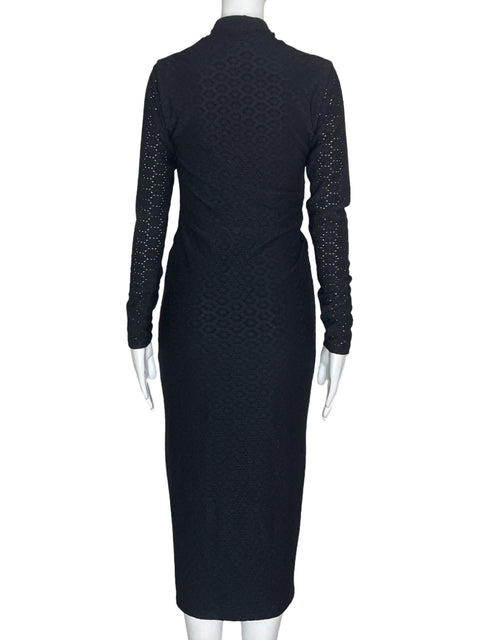 Vestido Rachel Roy Manga Larga Negro- Talla Xs