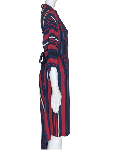 Vestido Zara Basic Rayas Azul- Talla S