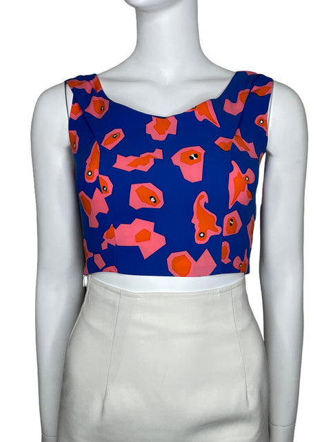 Top Tesoro TPS Print Doble Tira Azul-Talla S